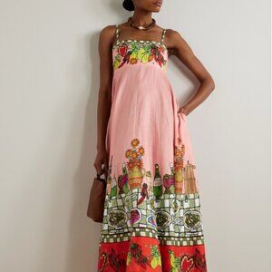 Alémais x Greg Sindel Contessa printed linen maxi dress